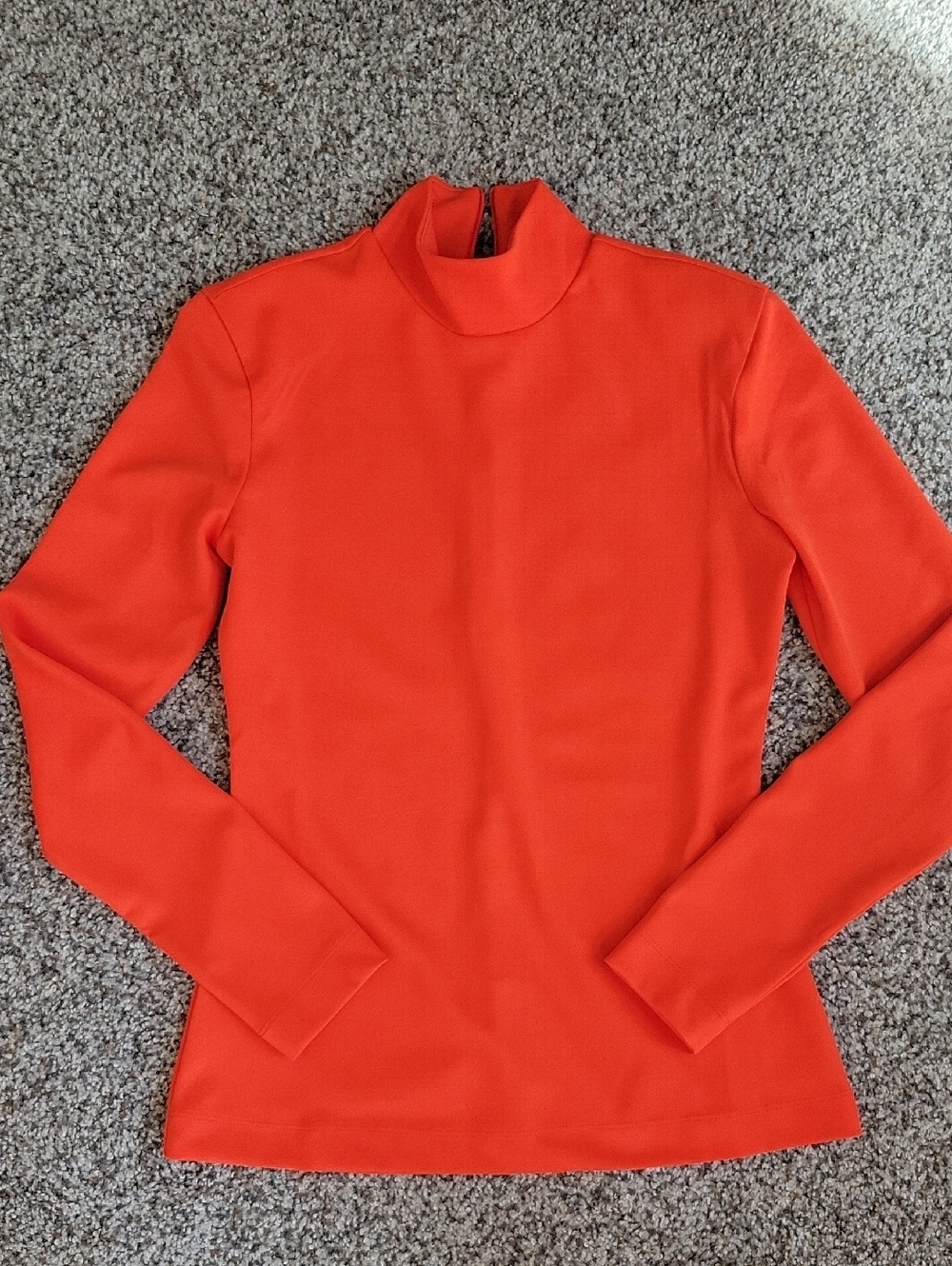 H&M Orange Mock Neck Long Sleeve Top